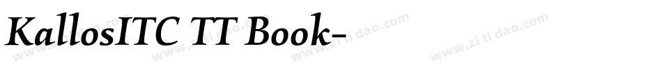KallosITC TT Book字体转换